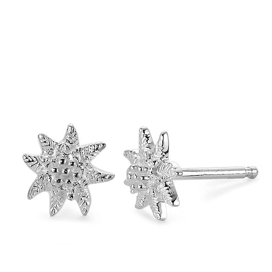 Clous d'oreilles Argent Edelweiss Ø8 mm