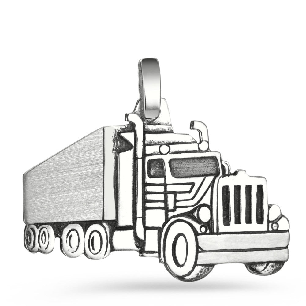 Pendentif Argent Patinée Camion