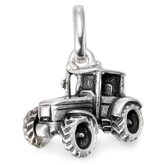 Pendentif Argent Patinée Tracteur