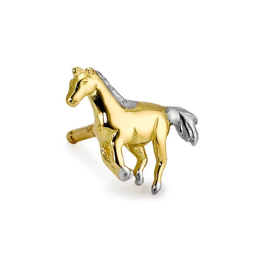 Clous d'oreille à l'unité Or jaune 18K Cheval