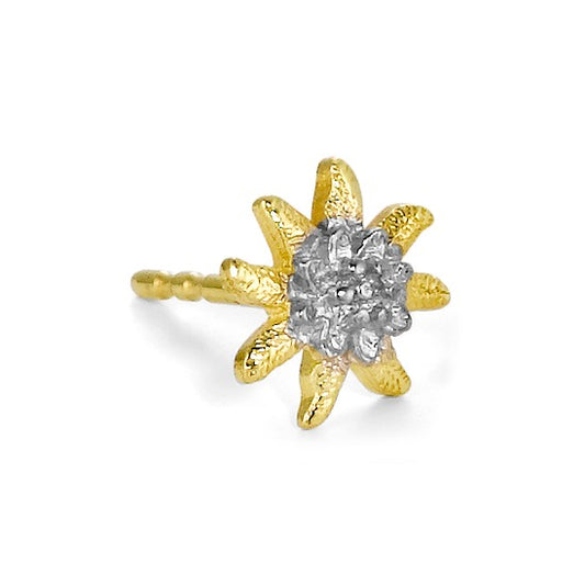 Clous d'oreille à l'unité Or jaune 18K Edelweiss Ø8 mm