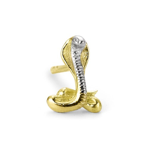 Clous d'oreille à l'unité Or jaune 18K Cobra