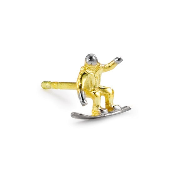 Clous d'oreille à l'unité Or jaune 18K Snowboard