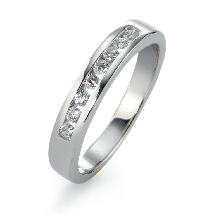 Bague Argent Zircone Rhodié