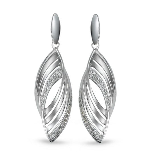 Pendant d'oreilles Argent Zircone 102 Pierres Rhodié