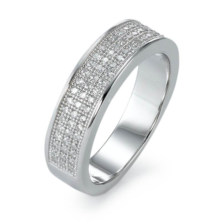 Bague Argent Zircone Rhodié