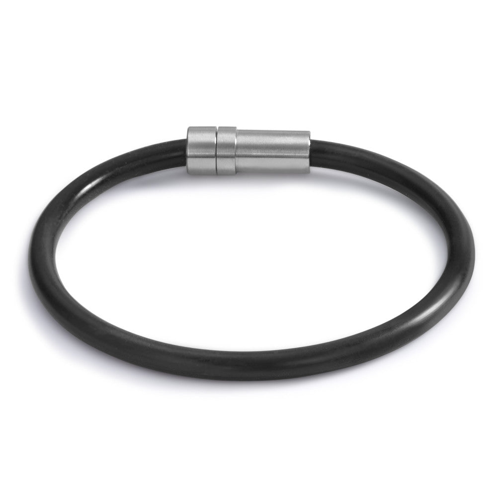 Bracelet Acier inoxydable, Caoutchouc 19 cm Ø4.8 mm