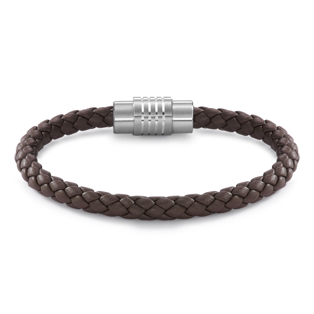 Bracelet Acier inoxydable, Cuir 20 cm Ø6.5 mm