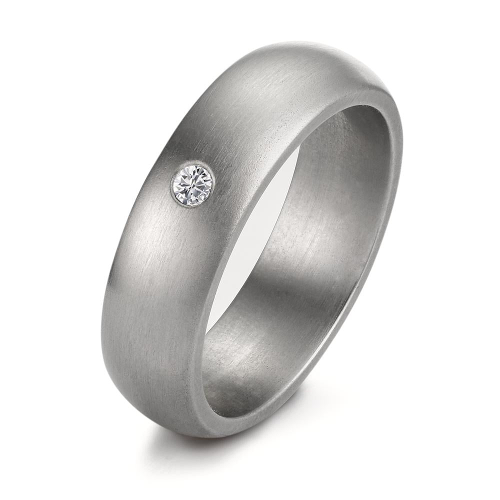 Bague Acier inoxydable Diamant 0.04 ct, tw-si