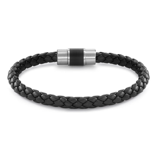 Bracelet Acier inoxydable, Cuir, Céramique 18 cm Ø6.5 mm