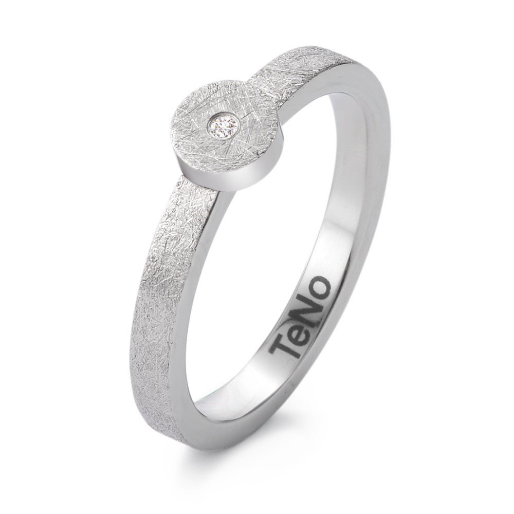 Bague Acier inoxydable Diamant 0.012 ct, tw-si