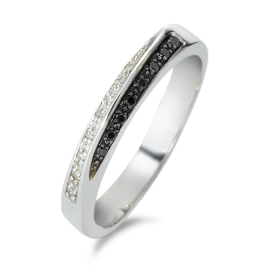 Bague or blanc 375 et diamants