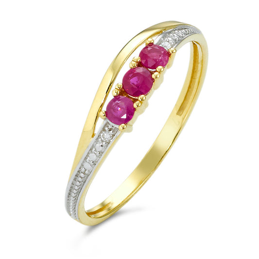 Bague Or 750 rubis et diamants