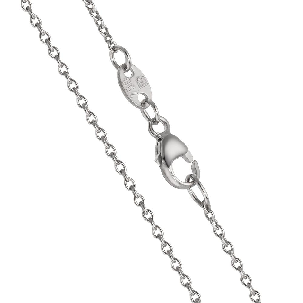 Chaînette Or blanc 750/18 ct., maille forçat, 42 cm