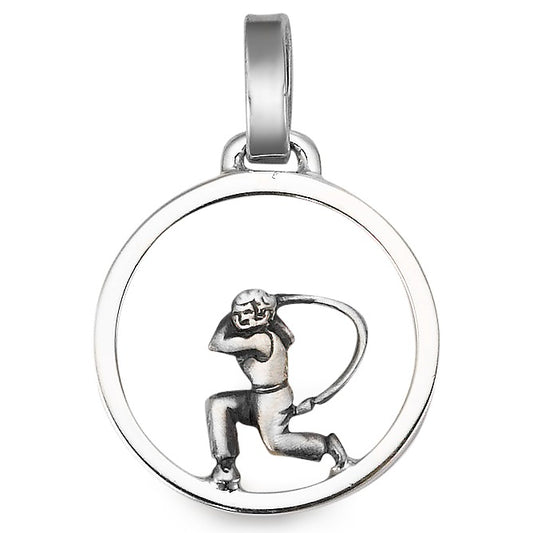 Pendentif Argent Patinée Hornuss Ø15 mm