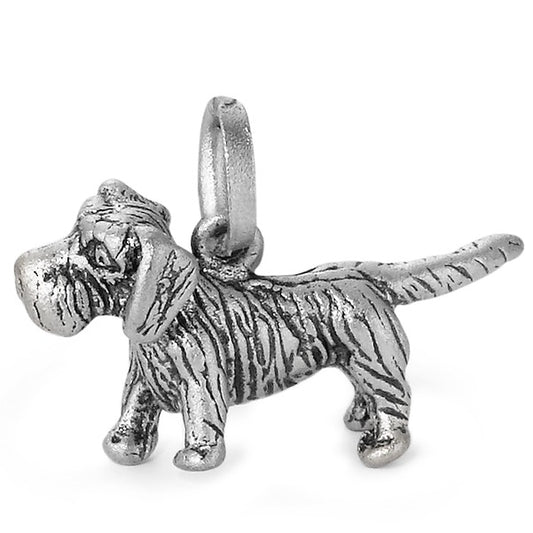 Pendentif Argent Patinée Chien