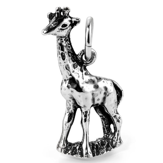 Pendentif Argent Patinée Girafe