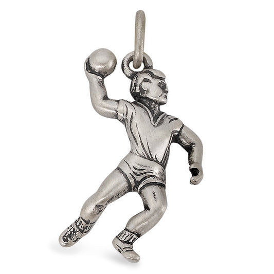 Pendentif Argent Patinée Handball