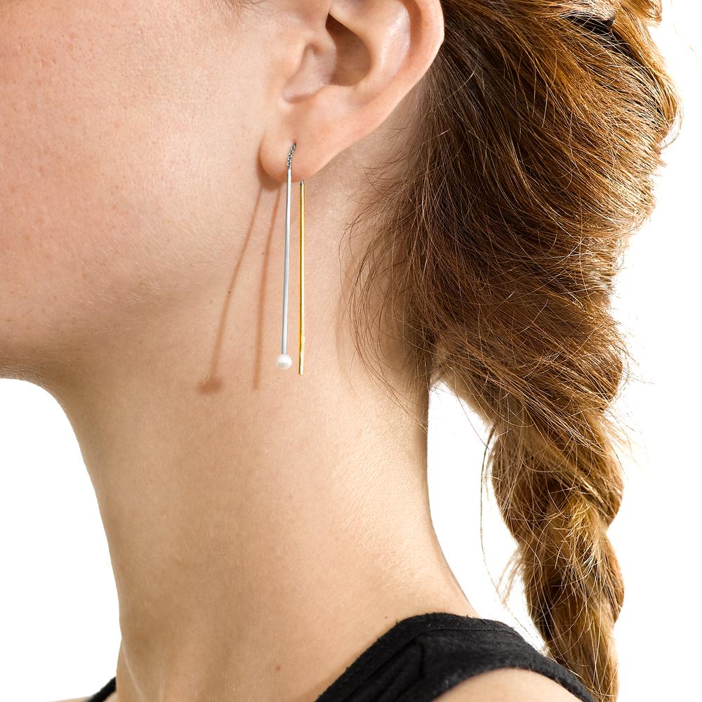 Boucles d'oreilles pendantes Or jaune 18K