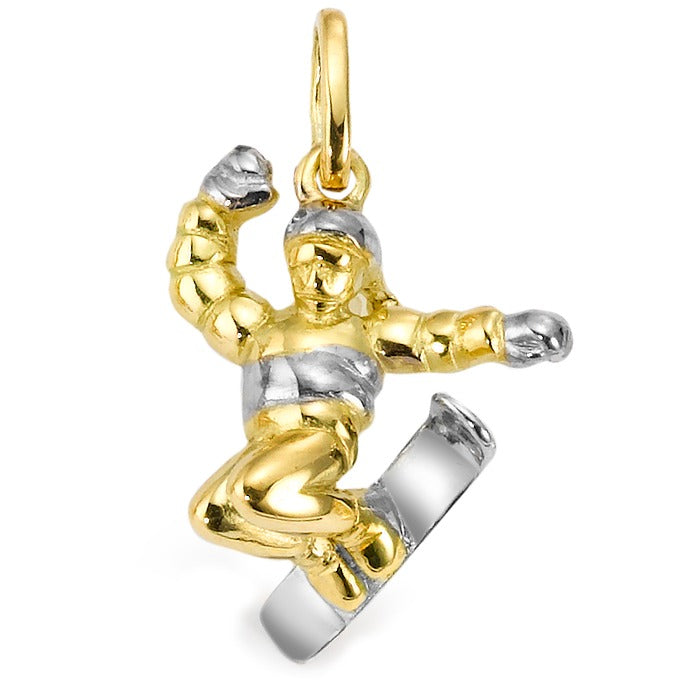 Pendentif Or jaune 18K Snowboard