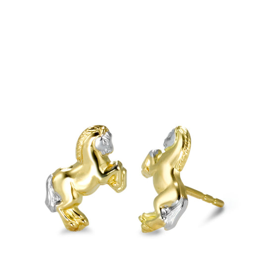 Clous d'oreilles Or jaune 18K Cheval