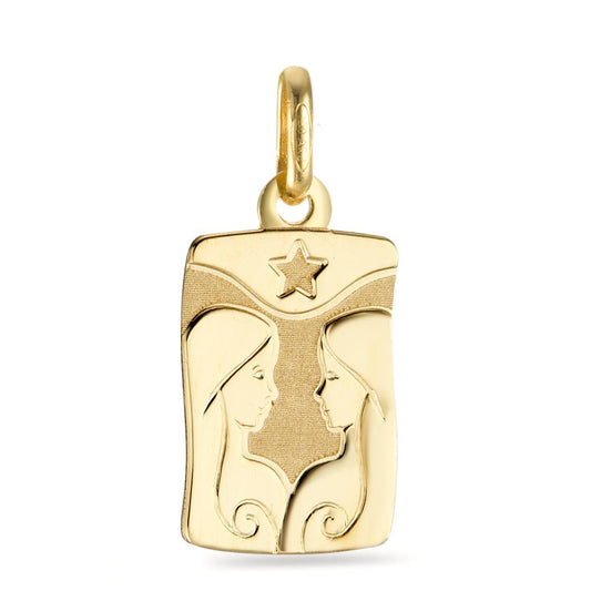 Pendentif Or jaune 18K Signe Astrologique Gémeaux