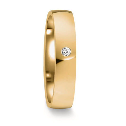 Alliance Or jaune 18K Diamant 0.02 ct, w-si