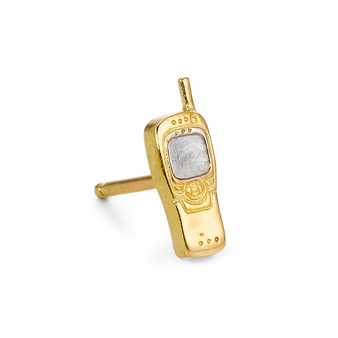 Clous d'oreille à l'unité Or jaune 18K Téléphone portable