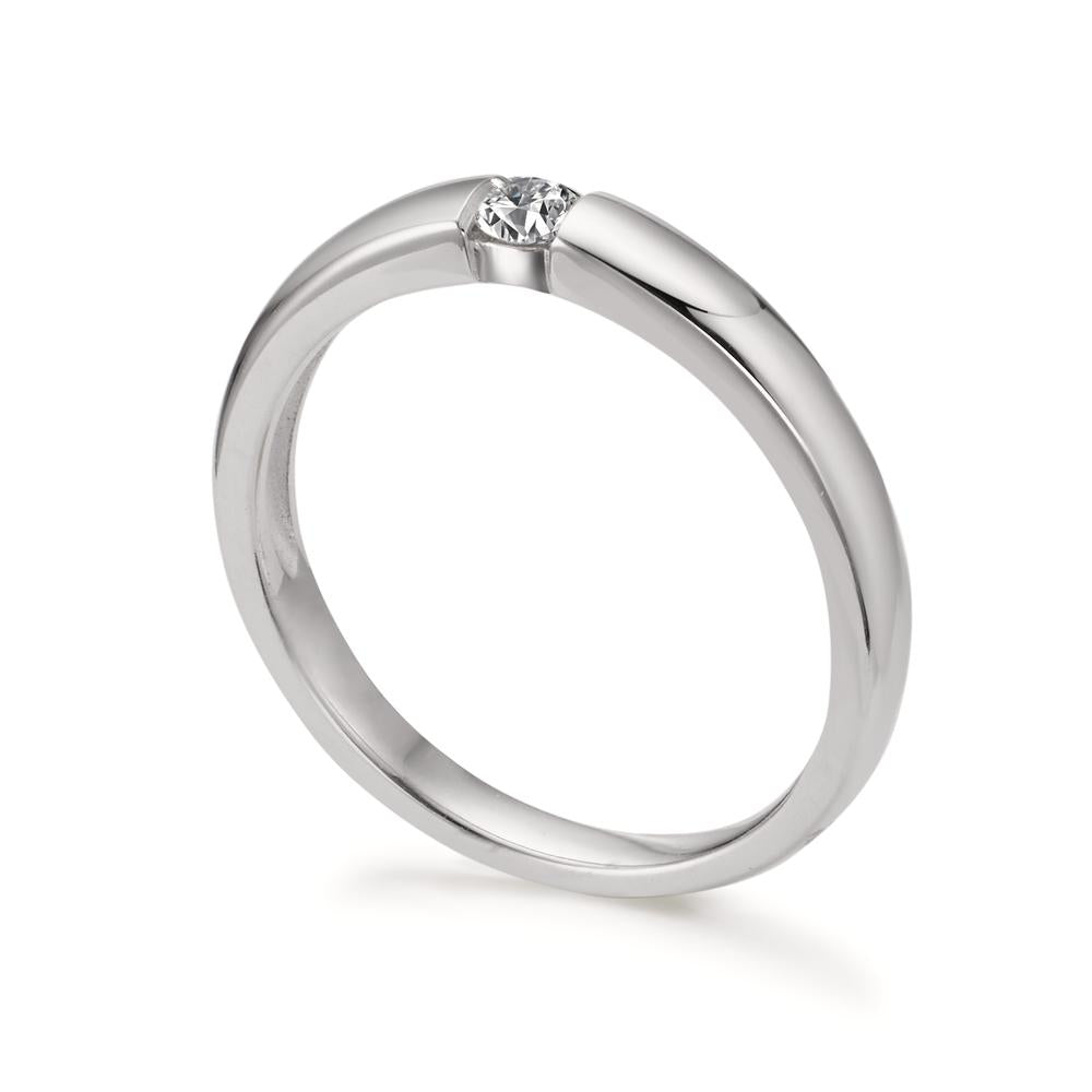 Bague solitaire Or blanc 750/18 ct.