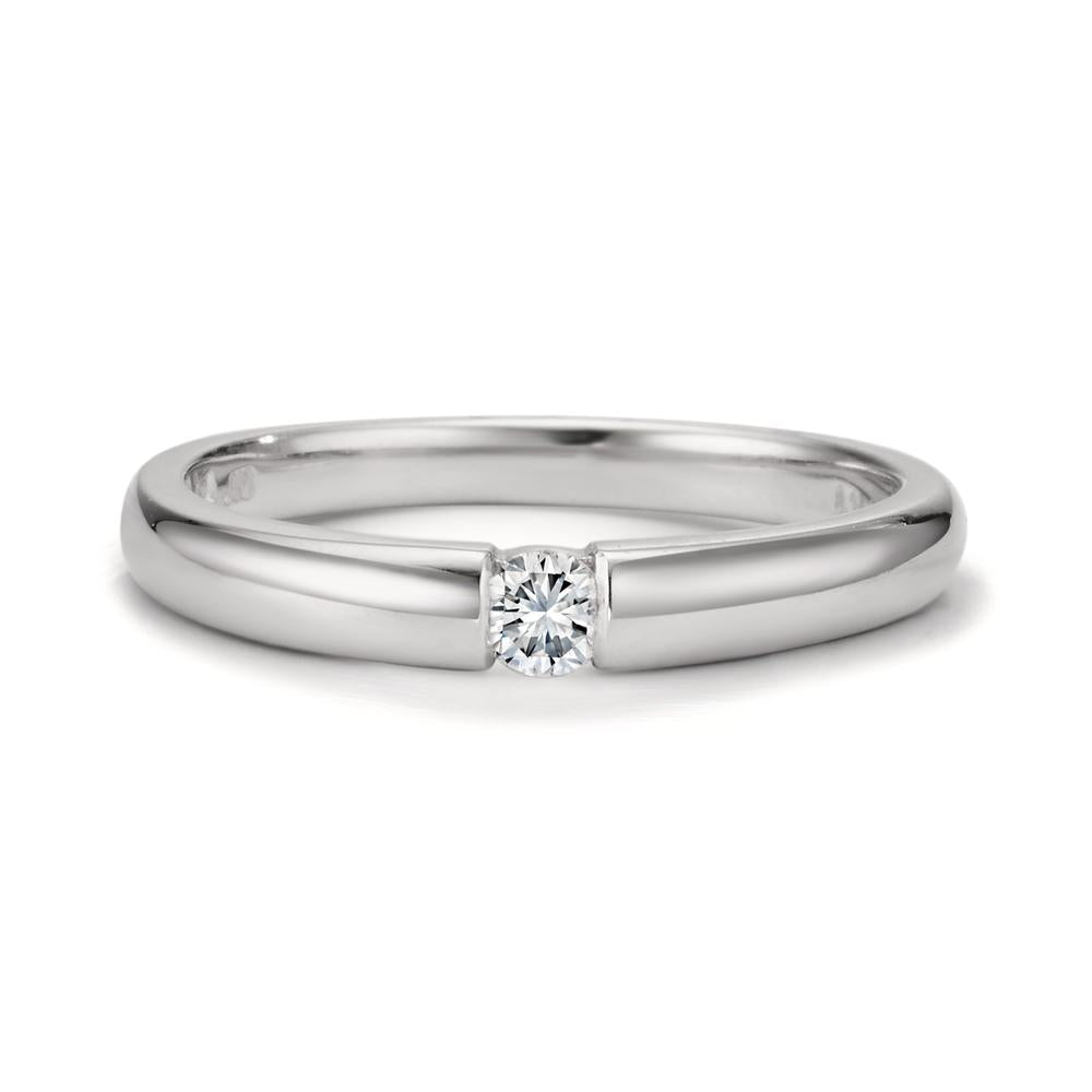 Bague solitaire Or blanc 750/18 ct.