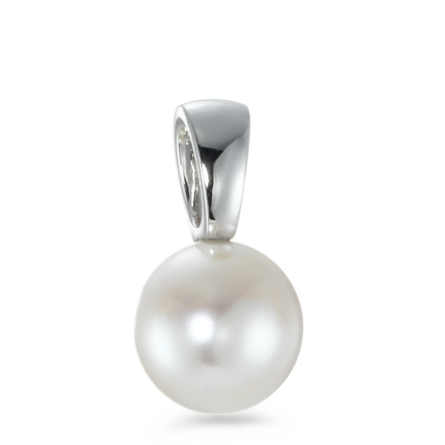 Pendentif Or blanc 18K perle d'eau douce