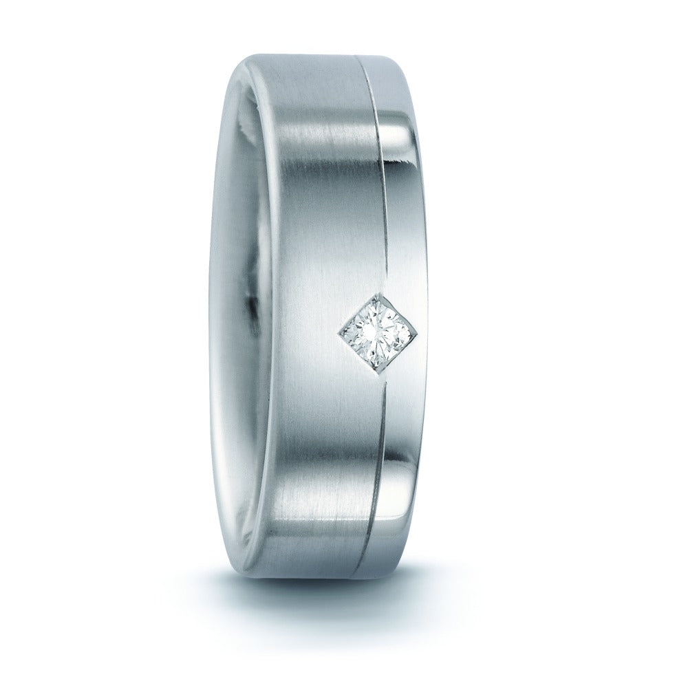 Bague Platine 950 Diamant 0.07 ct, w-si