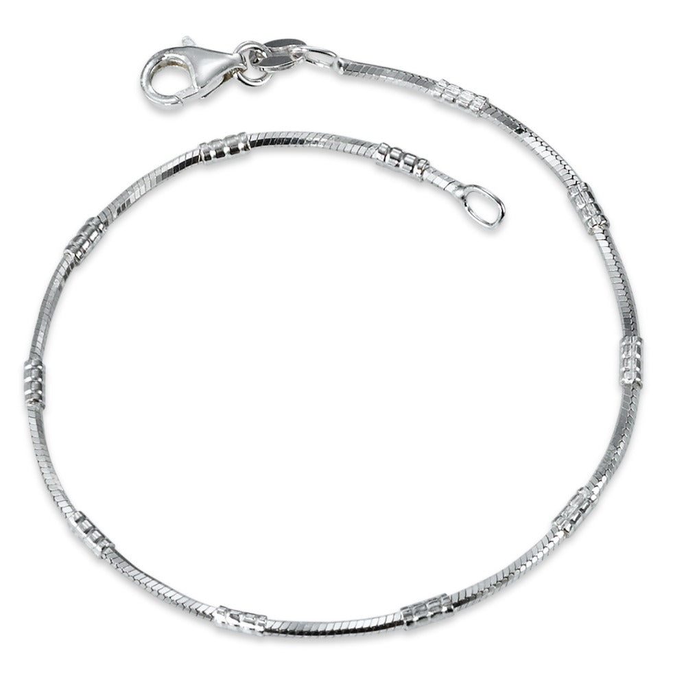 Bracelet Argent Rhodié 18 cm