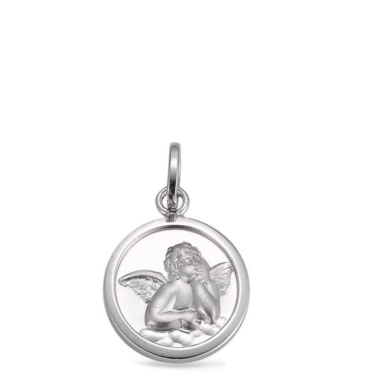 Pendentif Argent Rhodié Ange gardien Ø12 mm