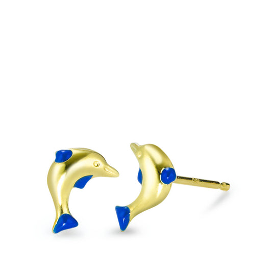 Clous d'oreilles Or jaune 9K Dauphin