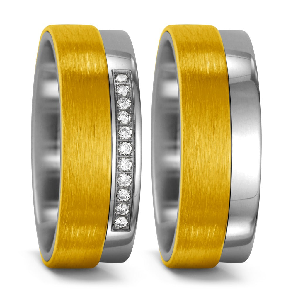 Bague Titane, Or jaune 18K