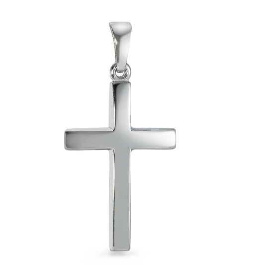 Pendentif Or blanc 9K Croix