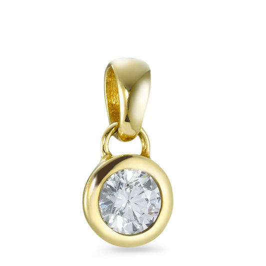 Pendentif Or jaune 18K Zircone