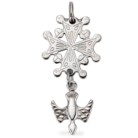 Pendentif Argent Rhodié Croix