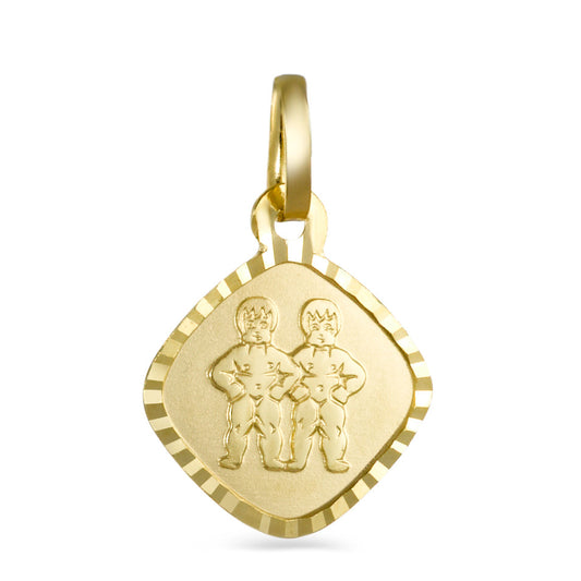 Pendentif Or jaune 18K Signe Astrologique Gémeaux