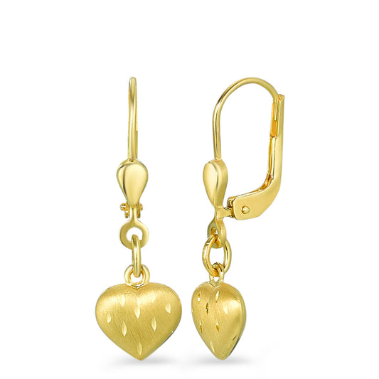 Pendant d'oreilles Or jaune 18K Coeur