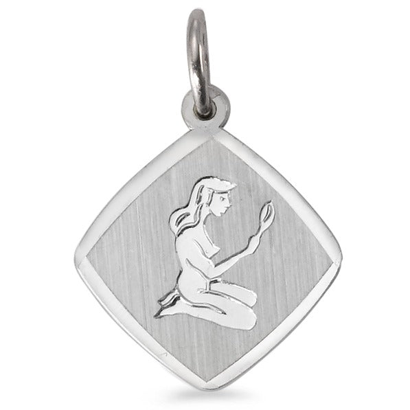 Pendentif Argent Rhodié Signe Astrologique Vierge