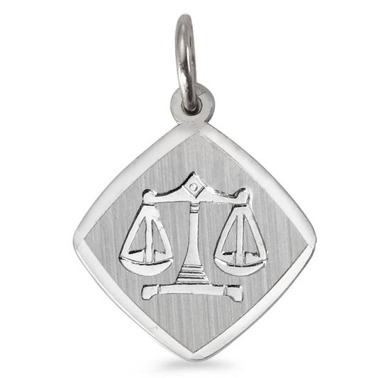 Pendentif Argent Rhodié Signe Astrologique Balance