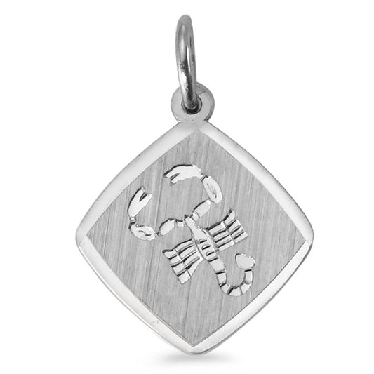 Pendentif Argent Rhodié Signe Astrologique Scorpion