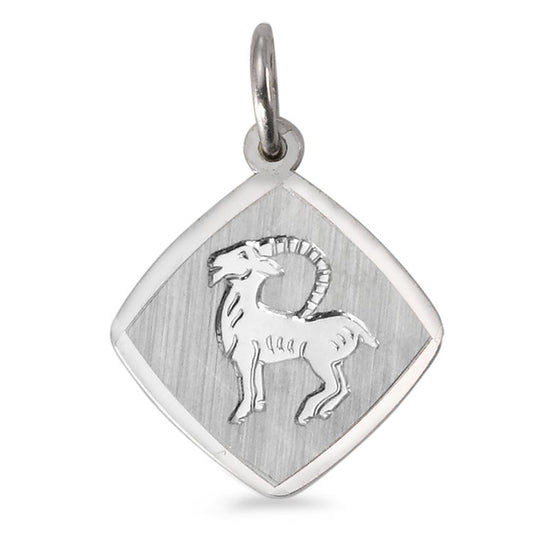 Pendentif Argent Rhodié Signe Astrologique Capricorne