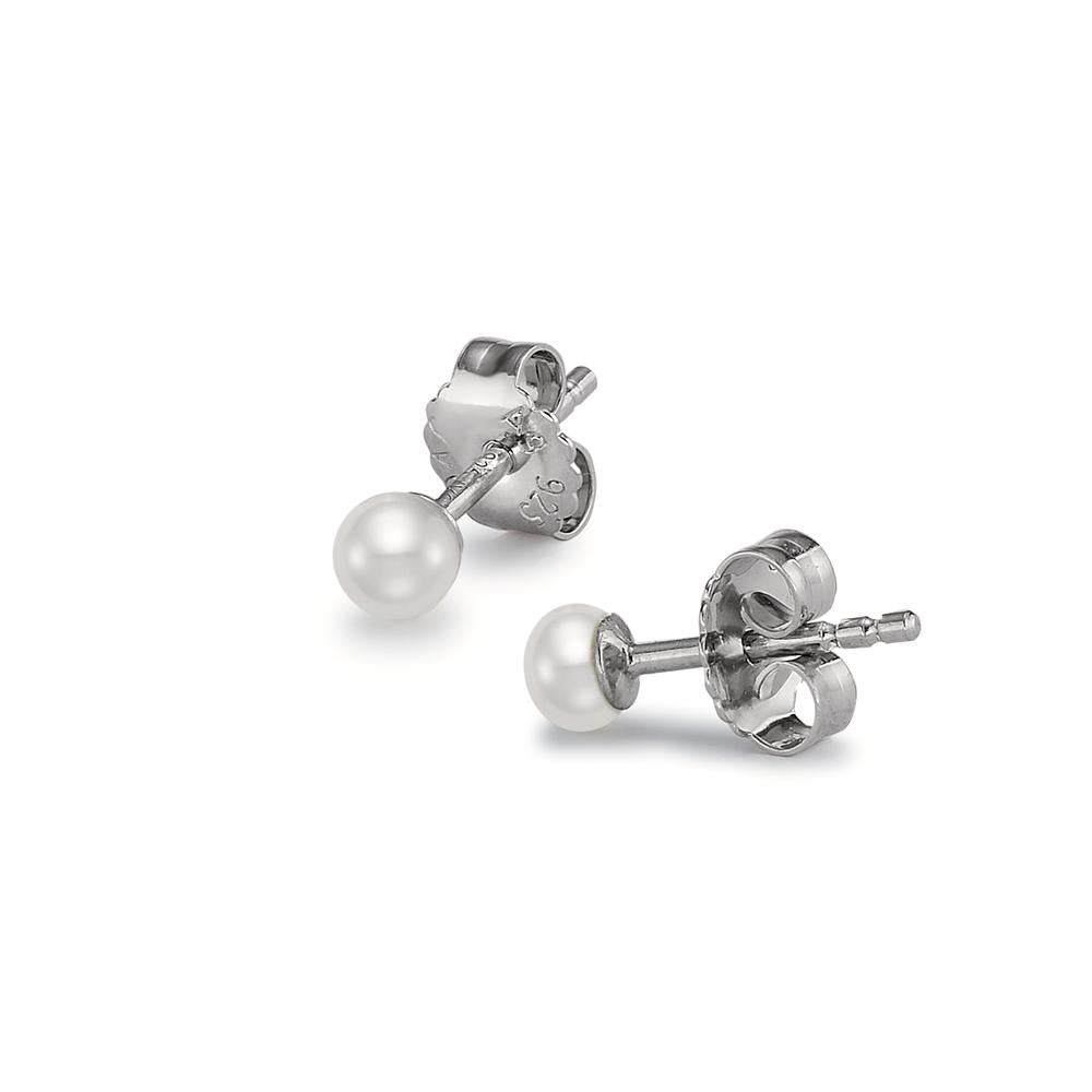 Clous d'oreilles Argent Rhodié perle d'eau douce