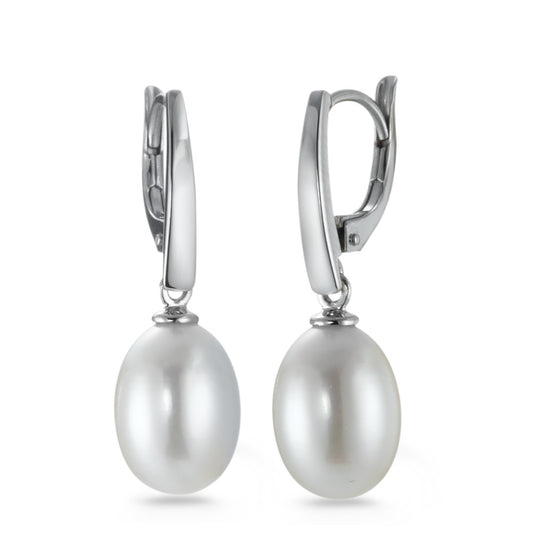 Pendant d'oreilles Or blanc 18K perle d'eau douce