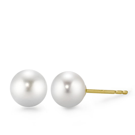 Clous d'oreilles Or jaune 18K perle d'eau douce