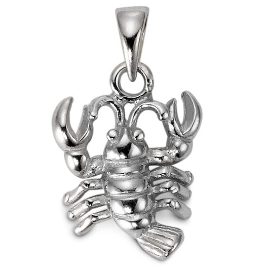 Pendentif Argent Rhodié Signe Astrologique Cancer