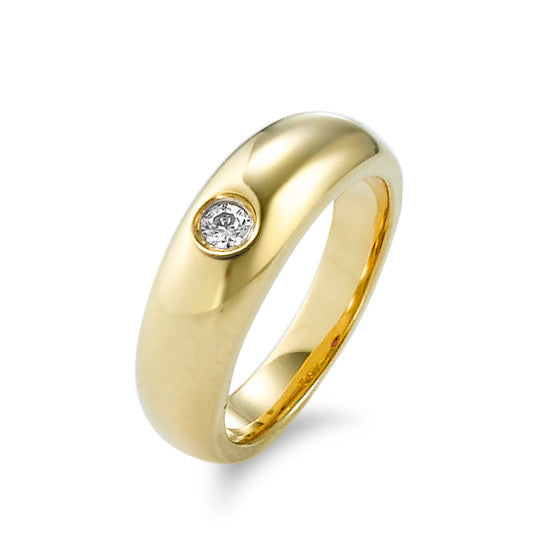 Bague de baptême Or jaune 18K Diamant 0.015 ct, w-si Ø10 mm